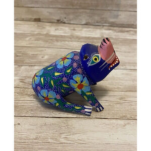 Pig Alebrije Oaxacan Wood Carving Handcrafted Mexican Folk Art Signed